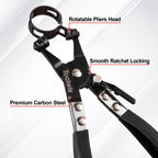 Toolwiz 3 Pcs Hose Clamp Pliers, Hose Clamp Tool Includes 27" Long Reach Wire Spring Hose Clamp Plier, Angled Spring Clamp Pliers, Flat Band Hose Clamp Plier for Ring-Type or Flat-Band Hose Clamp