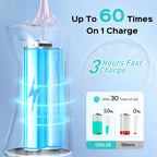 COSLUS Water Dental Flosser Pick for Teeth C30(FC5360): 4 Modes Cordless 300ML Larger Tank Portable Water Teeth Cleaner Picks IPX7 Waterproof Flossing Machine for Home Travel Purple