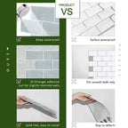 STICKGOO 10-Sheet Subway Tile Peel and Stick Backsplash, Self Adhesive Vinyl Wall Tiles, Stick on Backsplash for Kitchen and Bathroom(Thicker Design)