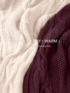 Trendy Queen Women's Oversized Cable Knit Sweaters 2026 Fall Outfits Cream