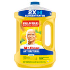 Mr. Clean Antibacterial All Purpose Cleaner, Floor Cleaner for Mopping Home, Bathroom, & Kitchen, Cleaning Liquid for Mop & Bucket, Cleaning Supplies, Multi-Surface Dilutable, Lemon, 99oz