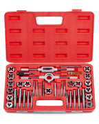 Orion Motor Tech SAE Tap and Die Set Standard | #4, 6, 8, 10, 12, 1/4, 5/16, 3/8, 7/16, 1/2" Tap Set and Die Set | Thread Repair Kits for Threading and Rethreading Internal and External Threads