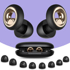 Vosaf 50dB Ear Plugs for Sleeping Noise Cancelling, Reusable Earplugs for Noise Reduction with 8 Ear Tips, Silicone Hearing Protection Ear Plugs for Work, Travel (Carbon)