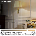 ALIDE E12 4000K Dimmable LED Light Bulb 5W,Replace 40W E12 Halogen Equivalent,T6 Base 120V E12 C7 LED Candelabra Bulbs Natural White for Pendant Chandelier Lighting,450lm,10Pack