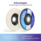 SCOTTCHEN Fiberglass Backing Wool Felt Polishing Wheel Disc,4-1/2" x 7/8" Arbor, for Angle Grinder for Metal Aluminum,Stainless Steel, Chrome, Wood, Plastic, Ceramic, Glass-5 Pack