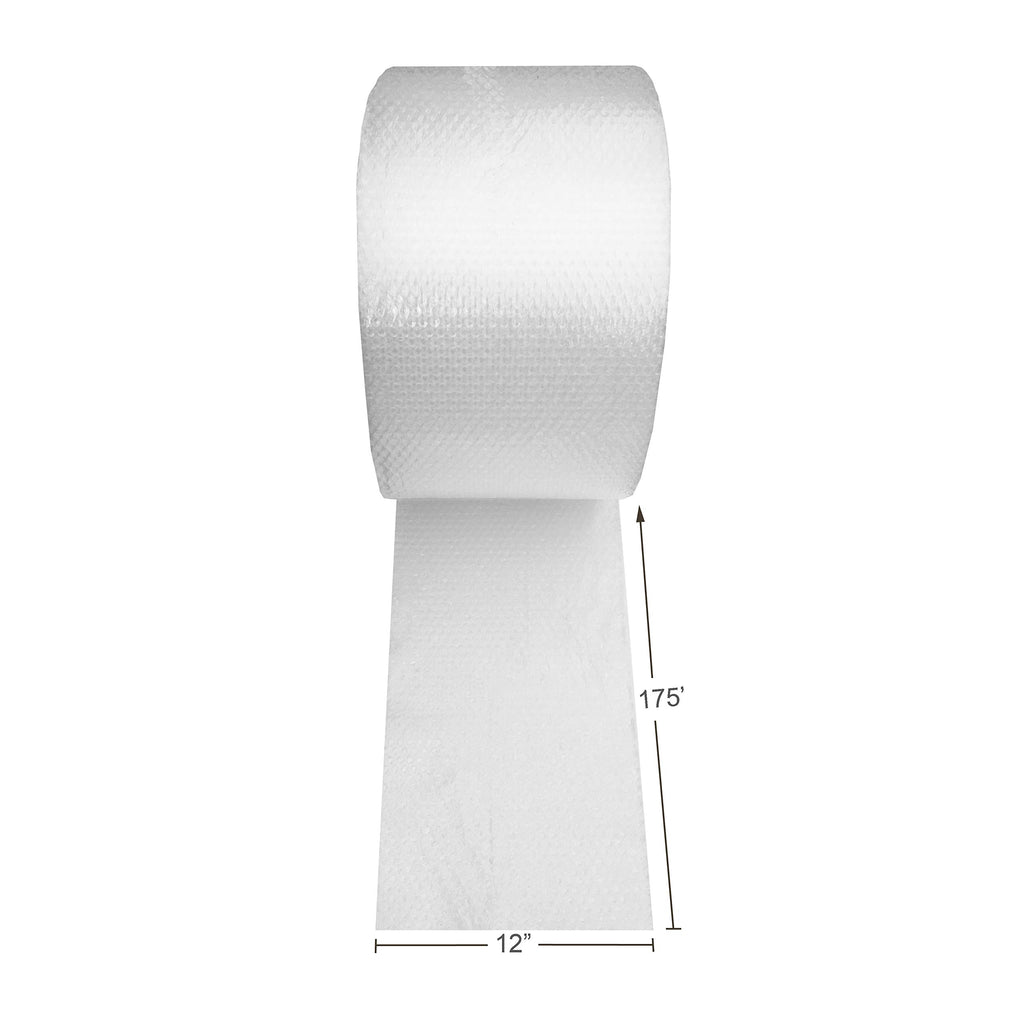 Amazon Basics Bubble Wrap for Moving, Packing, Shipping and Storage, Perforated Protective Cushioning for Fragile Items, 12-inch x 175-ft Long Roll, Small 3/16", Clear