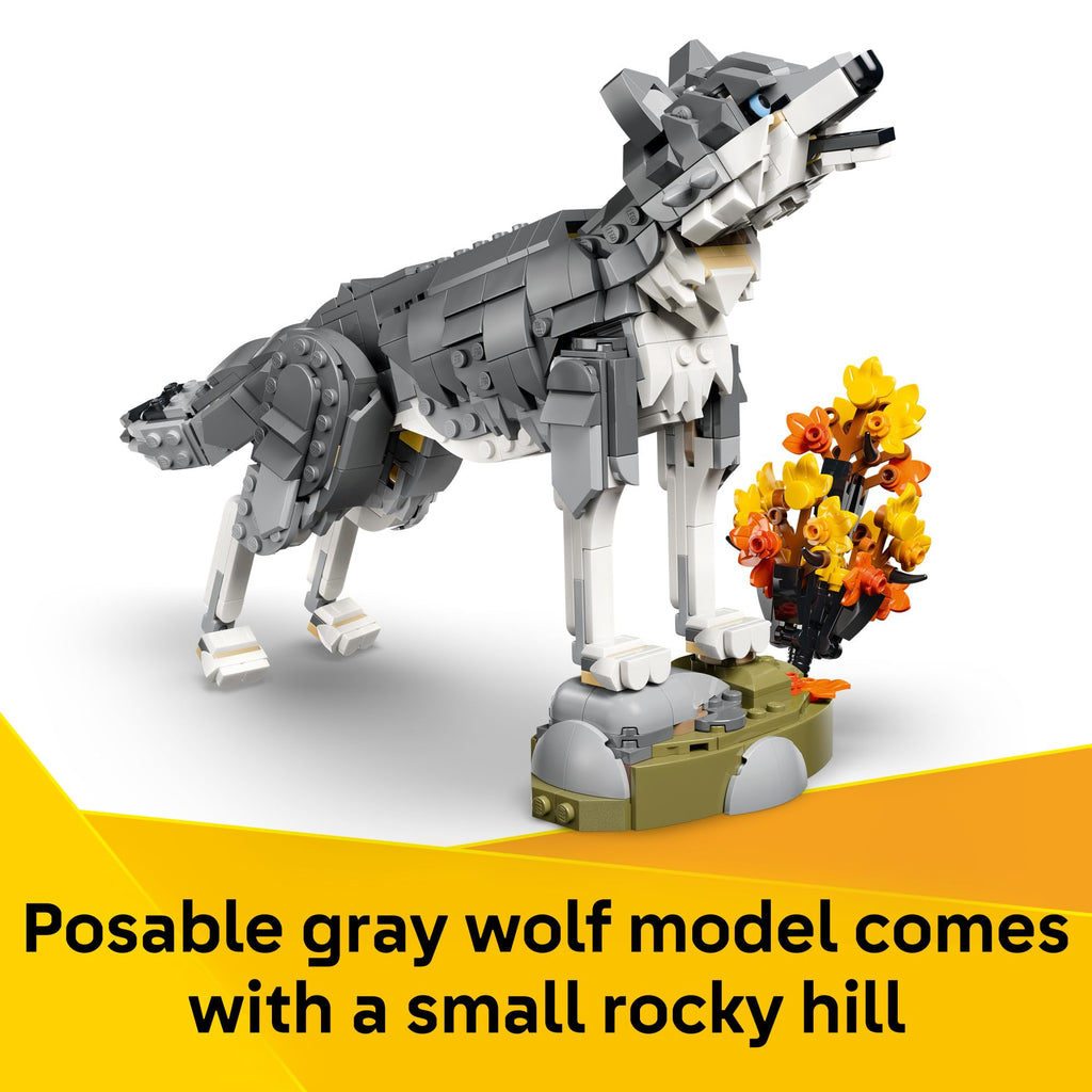 LEGO Creator 3 in 1 Forest Animals: Gray Wolf 31393