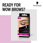 Schwarzkopf Brow Tint Light Brown, Permanent Eyebrow Colour for up to 10 Applications, Lasts up to 4 Weeks and Covers Grey Hairs, Waterproof & Smudge-proof, Vegan Formula, 10 ml