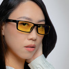 GUNNAR Premium Computer and Gaming Glasses For Men & Women - Advanced Blue Light Blocking Lens Technology For Eye Strain Relief and Anti Fatigue - Riot Amber Tinted Gaming Glasses