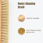 Konex Heavy-Duty Peanut-Shaped Brush 2-Pack, Durable and Long-Lasting Design for Tough Surfaces, Home and Industrial Use