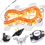 2026 UPGRADE Dryer Heating Element for Samsung dv42h5000ew/a3 dv45h7000ew/a2 dv48h7400ew/a2 DC47-00019A Dryer Heating Element DC47-00018A Thermostat DC47-00016A DC32-00007A DC96-00887A Thermal fuse