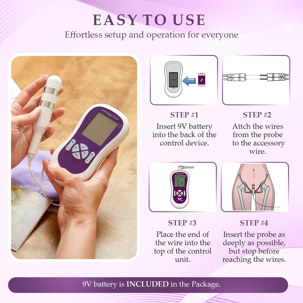 K-fit Kegel Toner for Women - Electric Pelvic Muscle Exerciser for Automatic Kegels, Incontinence Stimulator