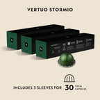 Nespresso Vertuo, Stormio, Dark Roast, 30-Count Coffee Pods