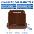 20 Pcs Black Extra Small Chair Leg Floor Protectors for Hardwood Floors, Upgraded Rubber Chair Leg Caps with Felt, Furniture Leg Feet Covers Protect Floor from Scratches Reduce Noise (Fit 0.55"-0.75")