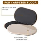 Furniture Sliders, Furniture Sliders Pads for Hardwood Floors, Chair Legs Floors Protectors, Reusable Round Glides Glider, Heavy Duty Furniture Movers Sliders (8 Pcs, 5 3/4inch x 9 1/2inch,Coffee)