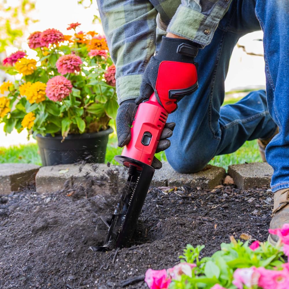 Rotoshovel - Powered Handheld Shovel with Auger & Safety Shutoff for Gardening, Landscaping & Planting - 12 Volt Battery & Charger Included