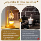Candle Warmer Lamp Electric Timer - Flower Home Decor Women Birthday Gifts