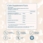BodyBio Calm - Natural Stress Relief Blend with Rhodiola, Glycine & Phosphatidylserine - Supports Relaxation, Mental Focus & Balanced Cortisol - Non - Drowsy Formula 60 Capsules