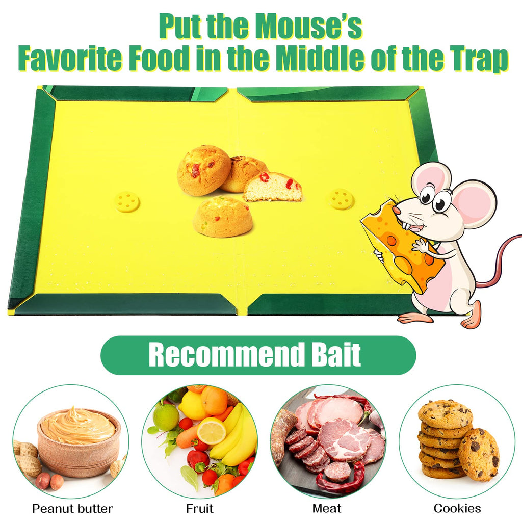48 Pack Mouse Glue Traps Large Size Mouse Traps Sticky Pad with Enhanced Stickiness Pest Rat Sticky Traps Board for Rodent Cockroach and Other Insects House Indoor Outdoor