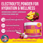 Dr. Price’s Electrolytes Powder Bulk – Cherry Lemonade, 90 Servings | Sugar Free Hydration Drink Mix with 72+ Trace Minerals, Manganese | Keto, Vegan, Doctor-Formulated, Made in USA