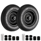 RRQ 4.80/4.00-8 Tire and Wheel, 16" Pneumatic Wheelbarrow Tires, 2 Pack