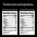 David High Protein Bars - 0g of Sugar, Low Carb, Gluten Free - 28g of Protein, 150 Calories - Variety 6 Pack (3x Peanut Butter Chocolate Chunk, 3x Chocolate Chip Cookie Dough