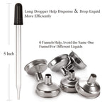 AOZITA 24 PCS, 1 oz Dropper Bottles for Essential Oils with 6 Funnels & 1 Long Glass Dropper - 30ml Amber Glass Bottle with Eye Droppers - Tincture Bottles, Leak Proof Travel Bottle for Liquids