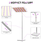 BESTVA 48W Grow Lights for Indoor Plants with Stand, Full Spectrum LED Plant Light for Indoor Plants,12-59 Inches Height Adjustable Growing Lamp with Auto On/Off Timer 4H/8H/12H, 4 Dimmable Brightness