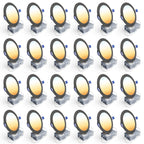 Ensenior 24 Pack 6 Inch LED Recessed Ceiling Light, Dimmable, 2700K-5000K 5CCT, 1200LM 12W 120V, High Brightness Dimmable Canless Wafer Downlight - ETL&FCC&IC