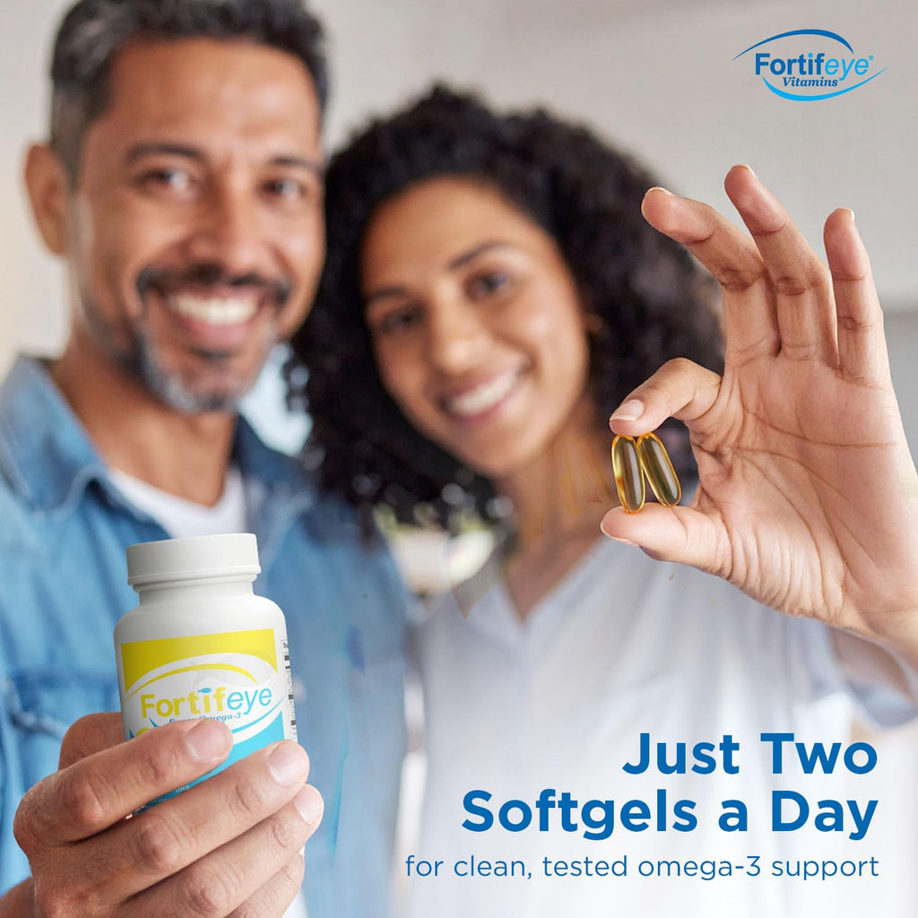 Fortifeye Omega 3 Fish Oil 180Count 1600 mg Made in Norway - High Potency rTG Form Supplement with EPA & DHA, Triple Strength Fish Oil Softgels for Men Women, No Fishy Aftertaste, Natural Lemon Flavor