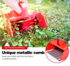 2 Pack Berry Pickers and Rakes with Metallic Comb and Ergonomic Handle