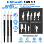 68Pcs 3D Printer Tools Kit with Storage Case, 3D Printer Accessories - Deburring Tool, 3D Printer Removing Scrapers, Metal Files, Brushes, Hand Drill, Tweezers, for Bambu Lab, Ender 3, Kobra, etc.