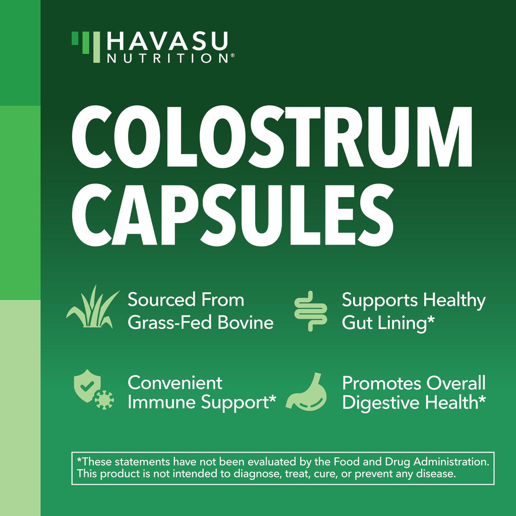 Grass Fed Colostrum Supplement for Immune and Gut Health, 2 Month Supply