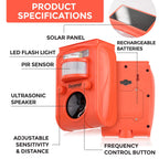 Duranom ultrasonic Animal Repellent Solar Powered