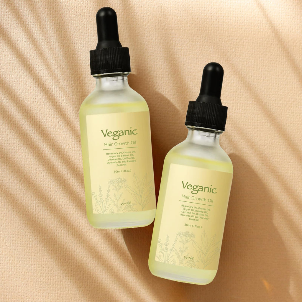 Vegan Natural Hair Growth Oil Kit, Vegan Hair Growth Oil Kit with Rosemary Oil, Castor Oil, Argan Oil, Raw Batana Oil, Vegan Hair Oil for Hair Growth, 2 Pieces