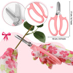 10 Pcs Rose Thorn Stripper Tool Florist Supplies Floral Tape Rose Thorn Remover Flower Bouquet Accessories Garden Remover Floral Gloves Tape Stripper Kit Gift for Women Mother(Pink,Flower)