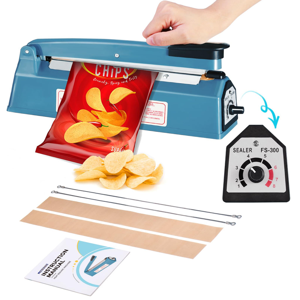 METRONIC 12 Inch Impulse Heat Sealer, Manual Bags Sealer
