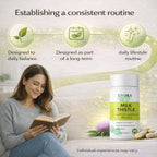 uvora Milk Thistle, Botanical Daily Wellness Formula with Turmeric, Inositol & Vitamin C, Vegetarian Capsules, 60 Count