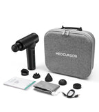 Medcursor Massage Gun - High Intensity Brushless Motor, Handheld Percussion Deep Tissue Massager with 6 Massage Heads for Sore Muscle and Stiffness, Gifts for Father/Dad (Black)