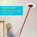 Spin Mop Replace Head, Base, Mop Handle Replacement for OCedar EasyWring 1 Tank System, Include 2 Microfiber Mop Head Replacement, 1 Sturdy Iron 30-58" Mop Handle, 1 Scrubber Head, 1 Spin Base