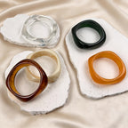 5 PCS Acrylic Resin Bracelet Set For Women Chunky Acrylic Resin Bangles
