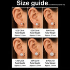 Belacqua 1/2 Carat Round Lab Grown Diamond Stud Earrings in 14K White Gold