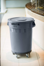Rubbermaid Commercial Products Brute Twist on/Off Round Dolly, Black, Use with BRUTE Trash Can, Pack of 2