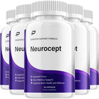 Neurocept Supplement Capsules – All Natural Maximum Strength Formula, Focus & Memory Support (5 Pack – 300 Capsules)