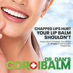 Dr. Dan's Cortibalm Jars-3 Pack- for Dry Cracked Lips - Healing Lip Balm Jar for Severely Chapped Lips - Designed for Men, Women and Children -