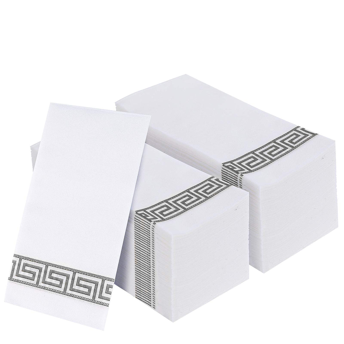 Vplus 200 PACK Guest Towels Disposable Bathroom Napkins, Silver