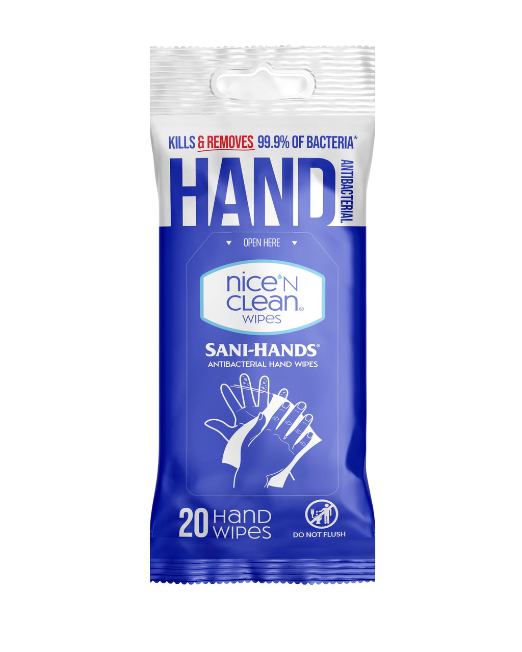 Nice 'N Clean Sensitive Skin Wet Hand Wipes Infused with Aloe & Vitamin E, Blue, 400 Count