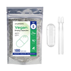 ATLEMISME Empty Vegan Capsules Size 0 - Vegan Capsules Empty (1000 Count) DIY Vegetable Capsule Filling