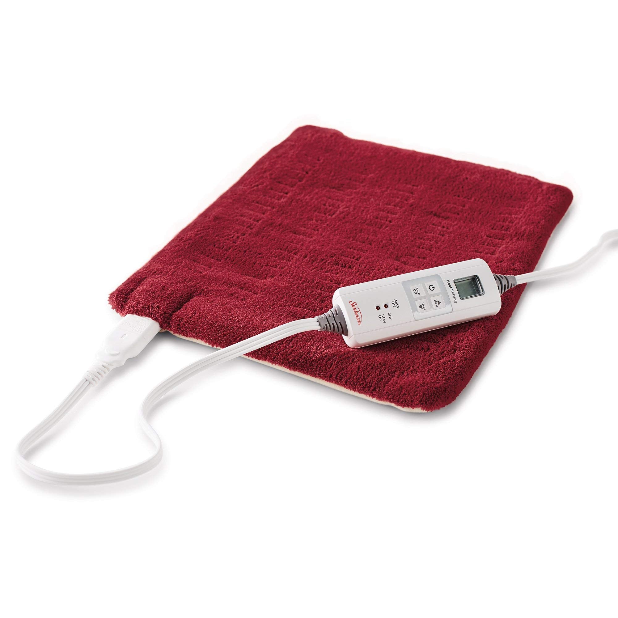 Sunbeam 002014-915-000 Xpressheat Heating Pad, Garnet Red, 12 x 15 Inch, Medium