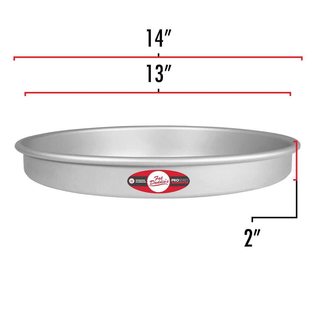 Fat Daddio's Round Cake Pan, 13 x 2 Inch, Silver